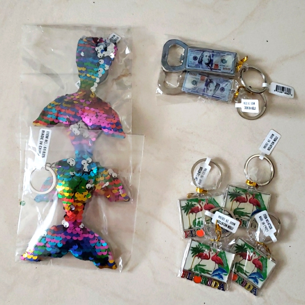 9 Pcs Keychain,multicolored.